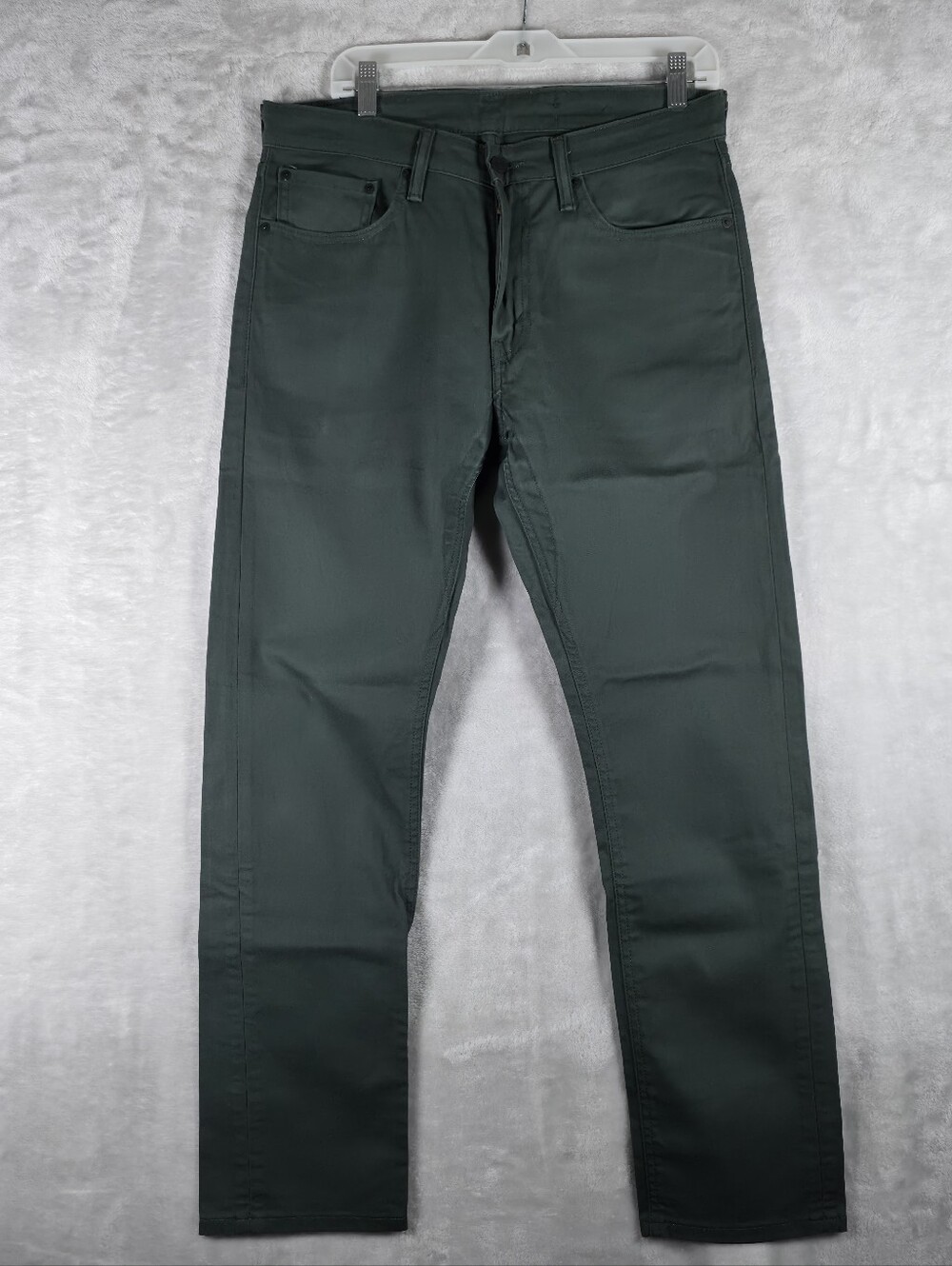 Levi's 505 Commuter Jeans Mens Size 33x30 Green Reflective Cuff Chinos